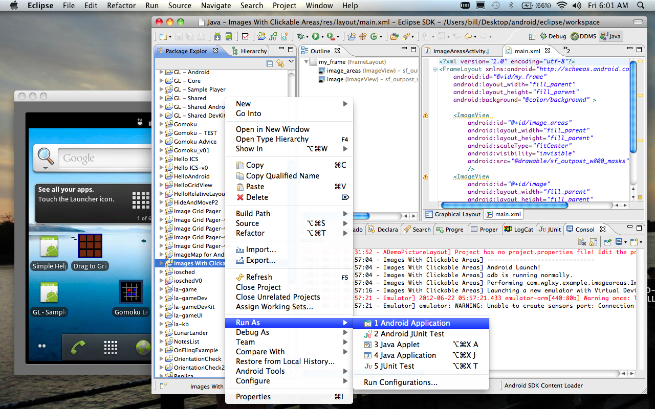 eclipse android emulator for mac